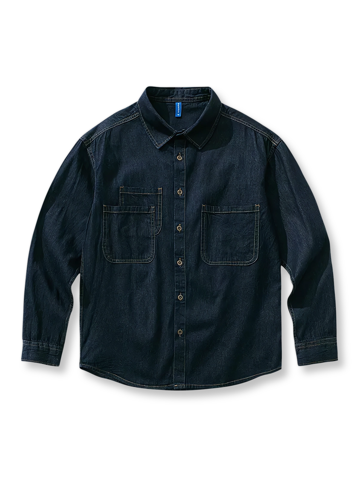 製品画像: ヴィンテージマルチポケットデニムシャツの全体展示