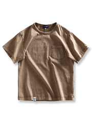 製品画像: 高グラム粗糸コットンヴィンテージウォッシュTシャツ正面