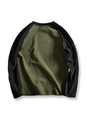 製品画像: ヘビーウェイトのダブルフェイスデロン配色長袖Tシャツの全体展示