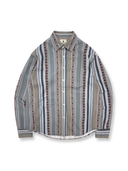 製品画像: ヴィンテージエスニックストライプが特徴の長袖シャツ