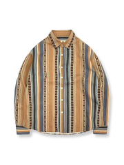 製品画像: ヴィンテージエスニックストライプが特徴の長袖シャツ