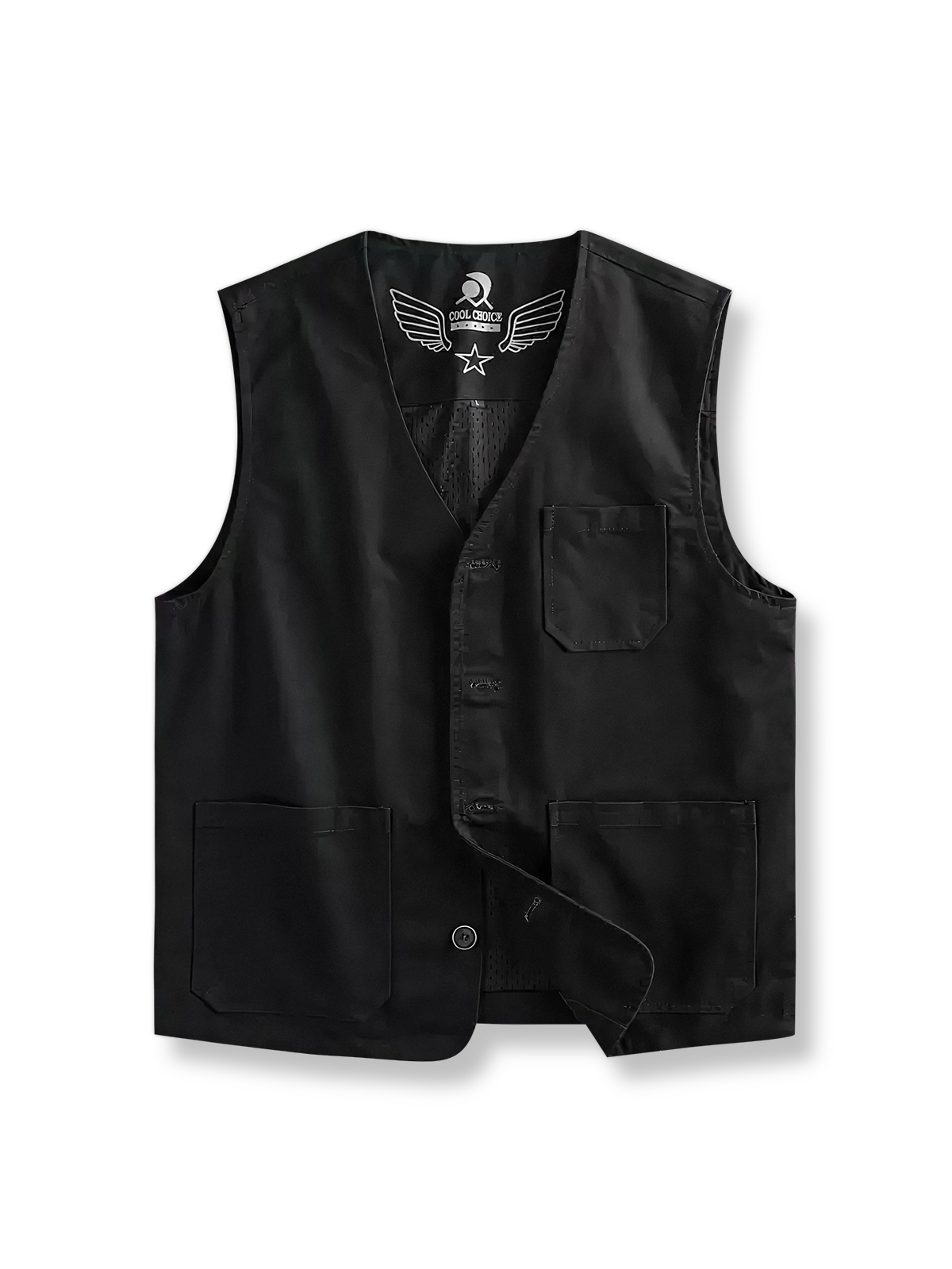 製品画像: ヴィンテージサイクリングベストの正面全体画像。