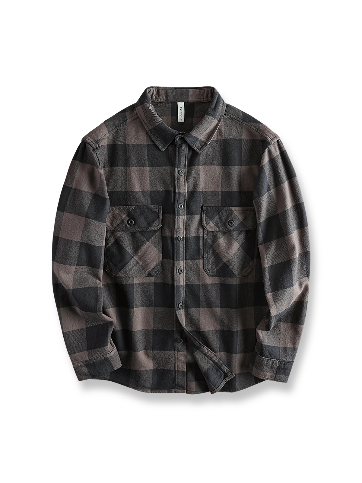 製品画像: ヘビーウェイトの起毛素材を使用した美式ヴィンテージワークウェアスタイルの格子柄シャツ