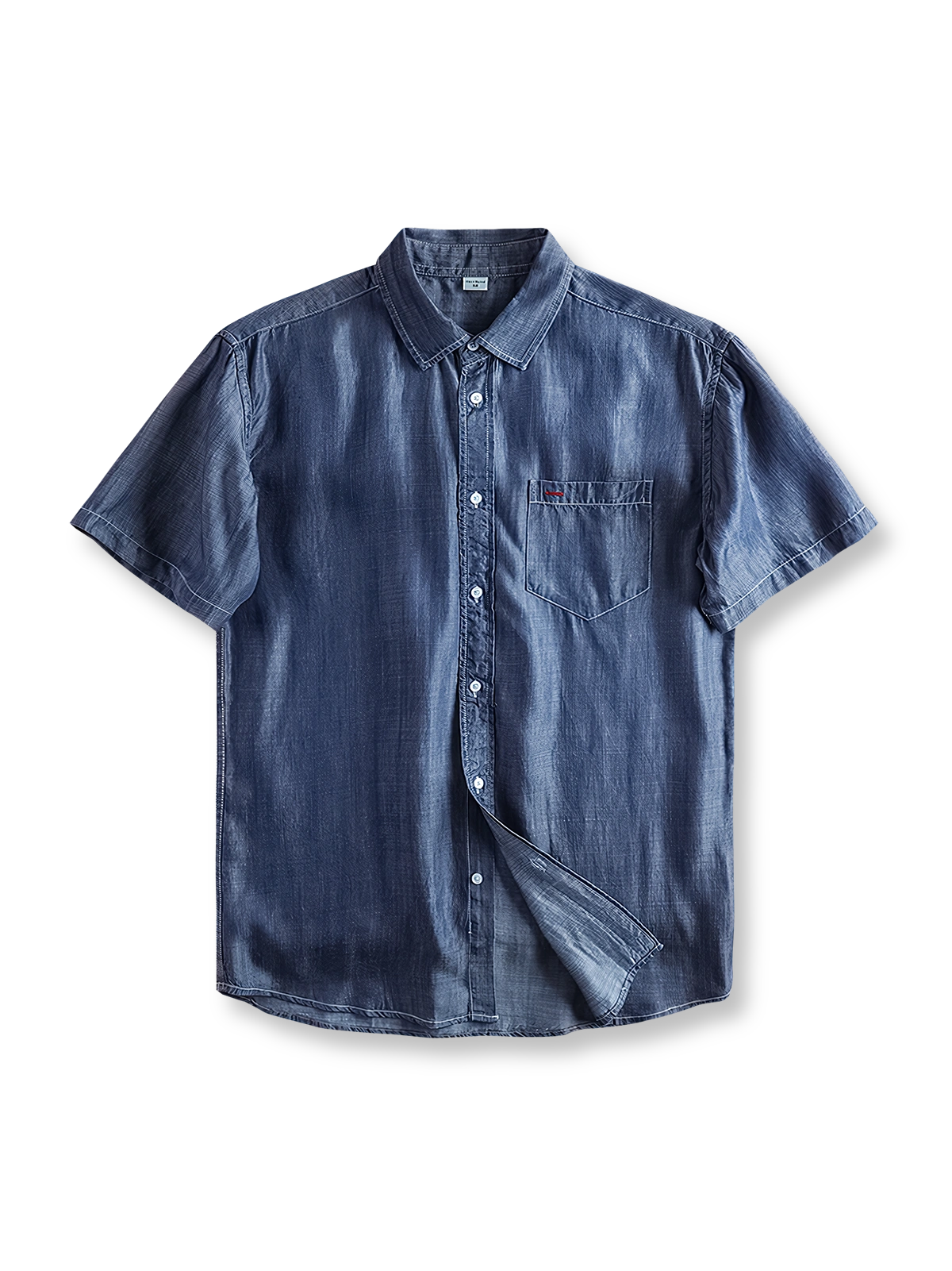 製品画像: 涼感テンセル素材を使用したアメリカンヴィンテージスタイルのデニム半袖シャツ