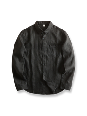 製品画像: プレミアムリネン素材を使用したアメリカンカジュアルスタイルの長袖シャツ
