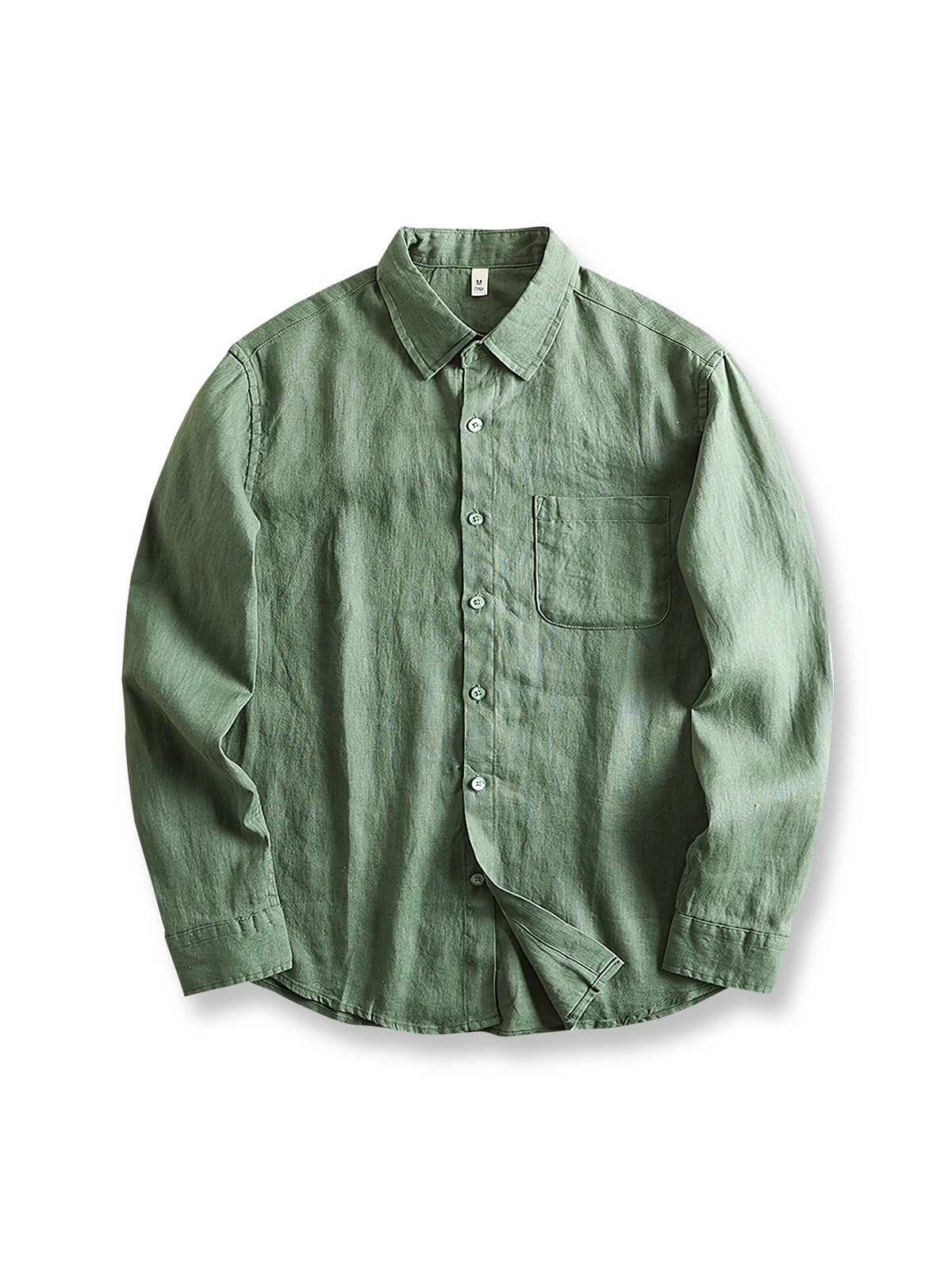 製品画像: プレミアムリネン素材を使用したアメリカンカジュアルスタイルの長袖シャツ