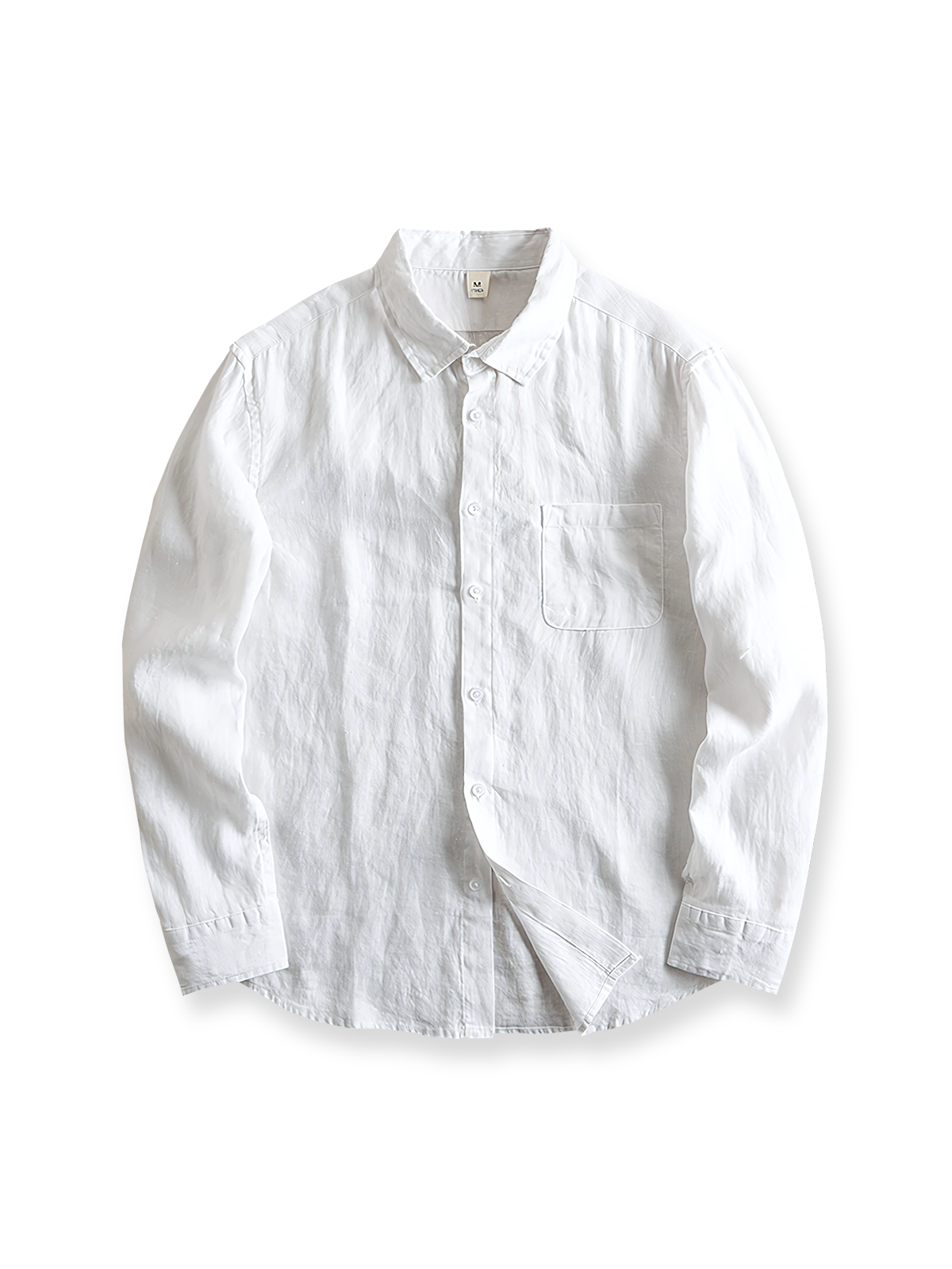 製品画像: プレミアムリネン素材を使用したアメリカンカジュアルスタイルの長袖シャツ