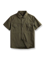 製品画像: 速乾・UVカット機能付きアウトドア用半袖ワークシャツ