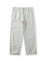 製品画像: ヴィンテージ風の多ポケットワークパンツ全体像
詳細画像: 6つのポケットと重ねポケットのディテール