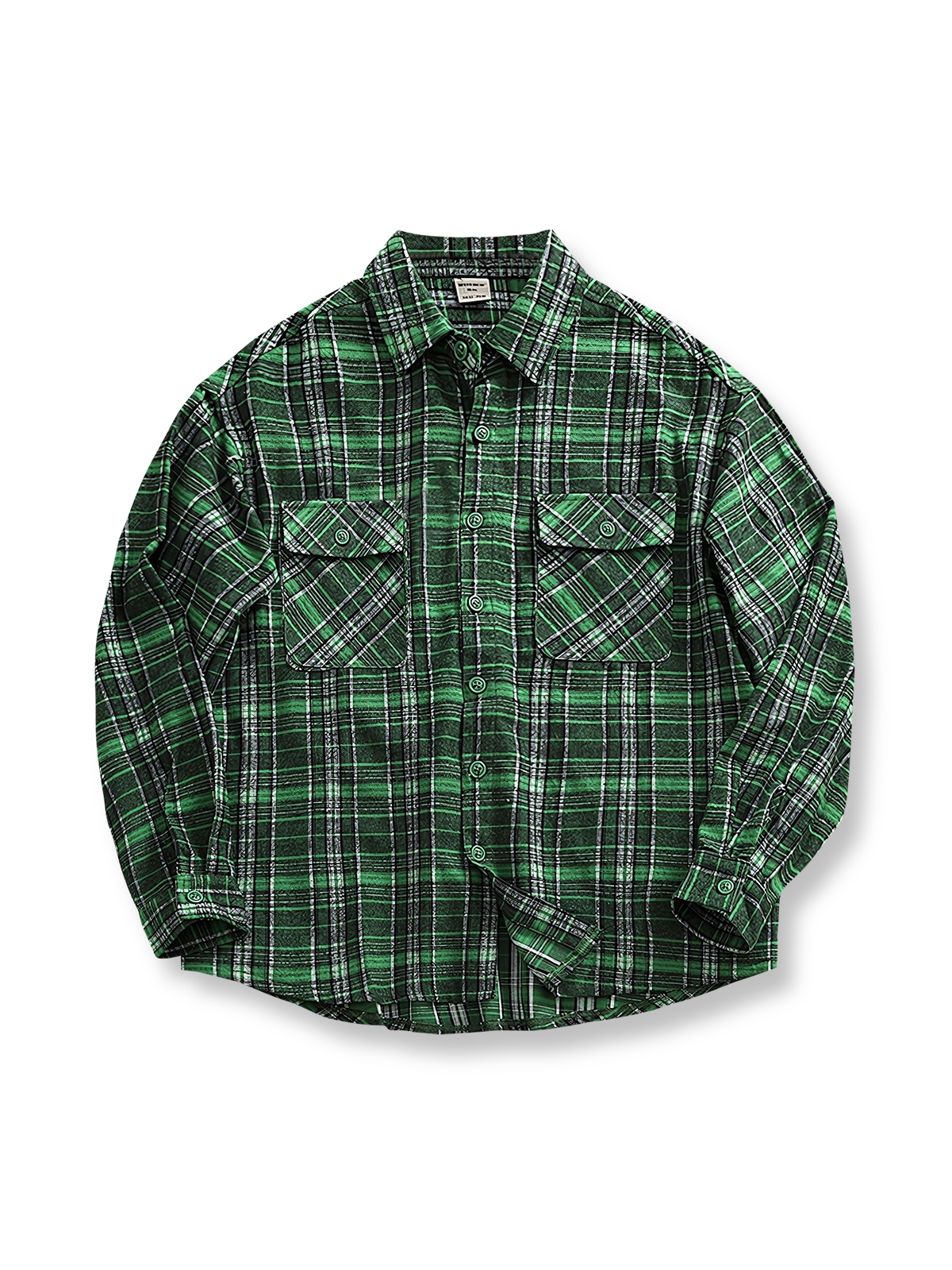 製品画像: アメリカンヴィンテージ風フランネル厚手起毛長袖ワークシャツ全体像