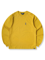 製品画像: ハイキングラビット刺繍クルーネック長袖Tシャツの全体像を正面から撮影した画像
詳細画像: 胸元のラビット刺繍ディテールをクローズアップした画像