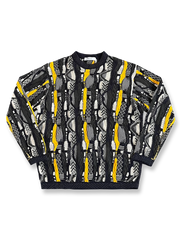 製品画像: ゴーヤ柄ヴィンテージ編みセーターの正面全体