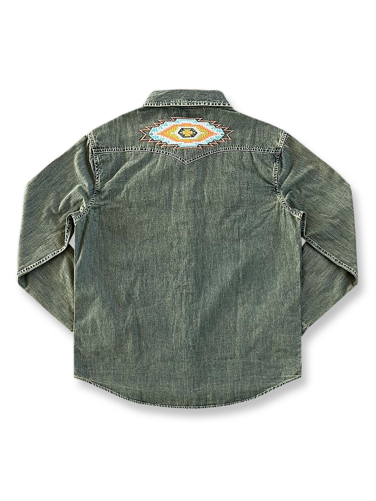 製品画像: ナバホトーテム刺繍ヴィンテージシャツの反面全体