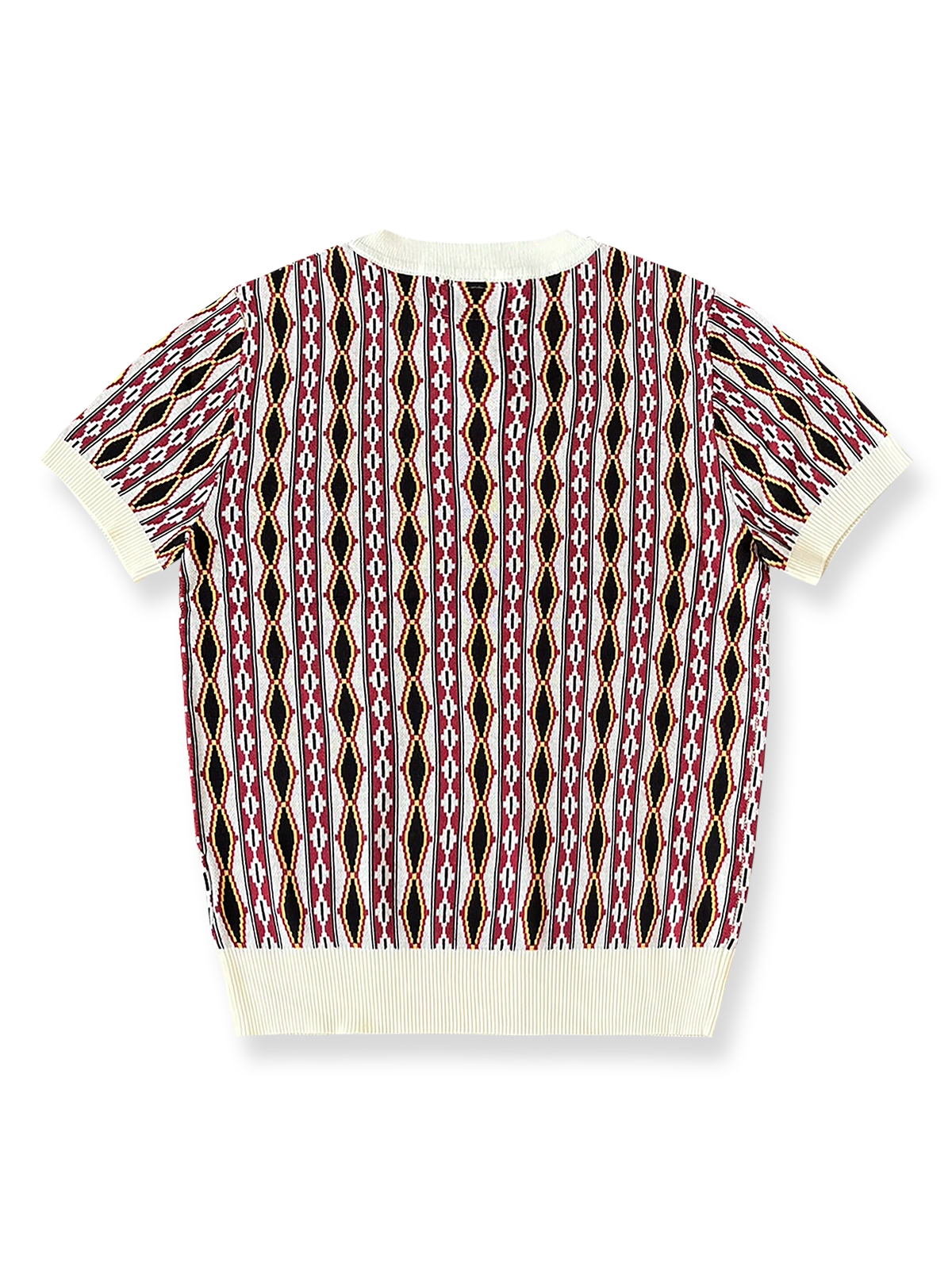 製品画像: ヴィンテージナバホインディアン柄のラウンドネック半袖Tシャツの反面