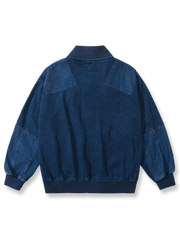 製品画像: レトロデニムベースボールジャケットの反面