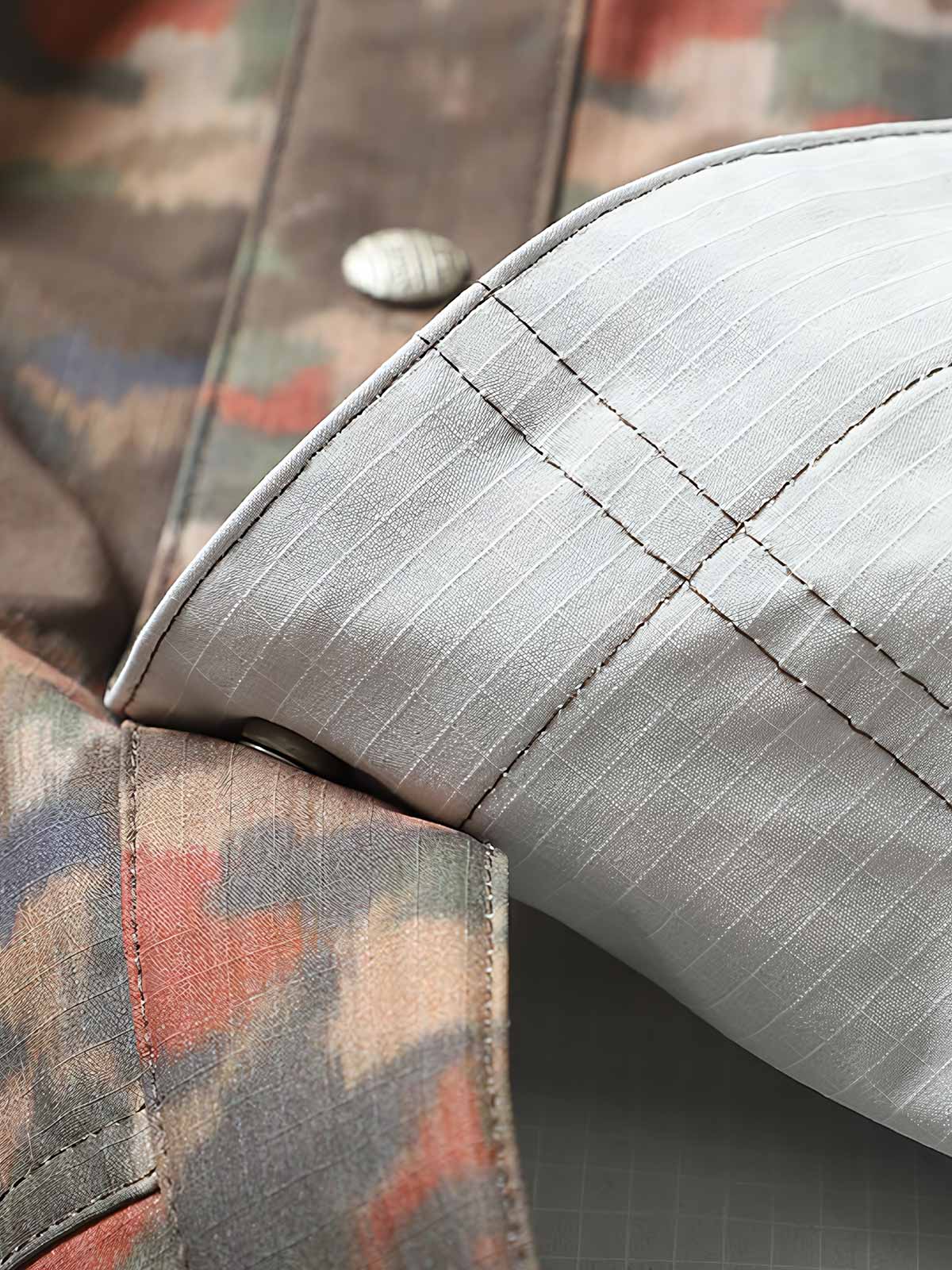 詳細画像: 民族風プリントと生地のディテール