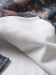 レトロペイズリー柄長袖シャツ