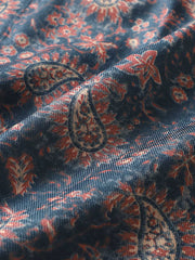 レトロペイズリー柄長袖シャツ