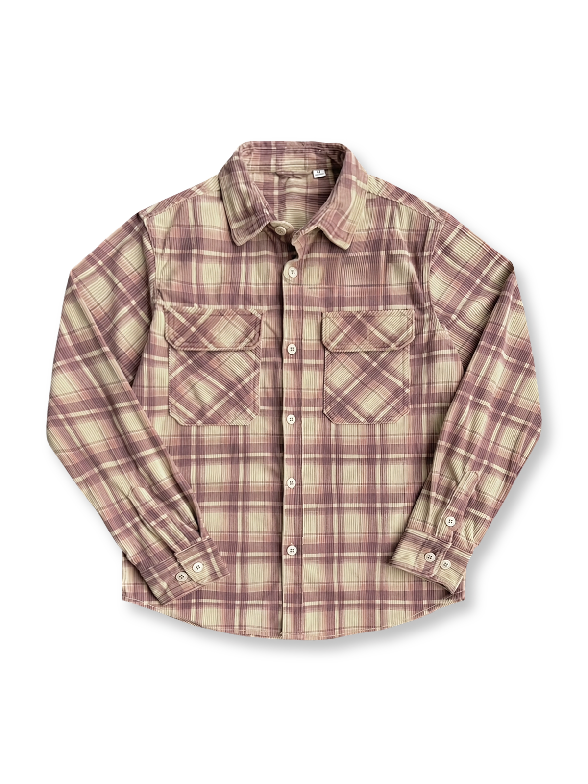 製品画像: ストライプコーデュロイチェックシャツの全体画像