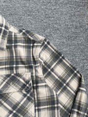 ストライプコーデュロイチェックシャツ