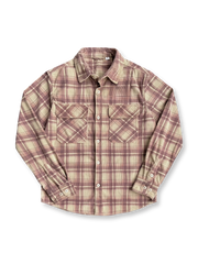 製品画像: ストライプコーデュロイチェックシャツの全体画像