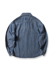 ヘビーウェイト ウォッシュド加工デニムシャツ