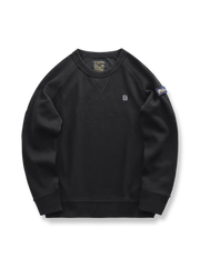 ヴィンテージ風ウォッシュ加工クルーネックスウェット