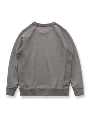 ヴィンテージ風ウォッシュ加工クルーネックスウェット