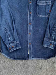 ヴィンテージウォッシュ ワークデザイン デニムシャツ