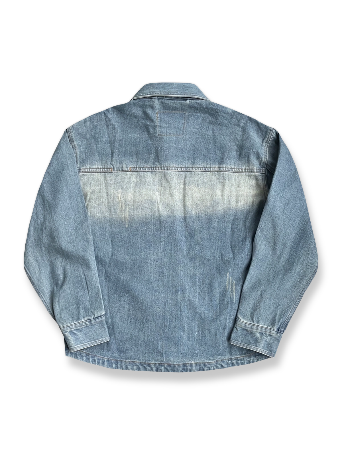 製品画像: ビッグポケット付きデニムシャツの全体像