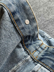 ワークスタイルデニムジャケット 短丈