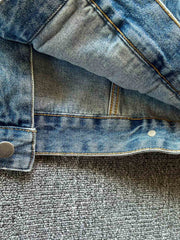 ワークスタイルデニムジャケット 短丈