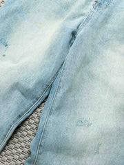 スプラッシュペイント ストレートデニムパンツ