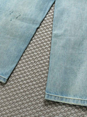 スプラッシュペイント ストレートデニムパンツ