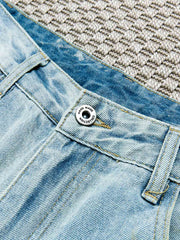 スプラッシュペイント ストレートデニムパンツ