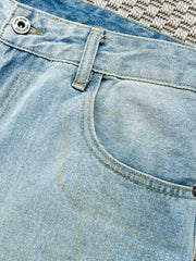 スプラッシュペイント ストレートデニムパンツ