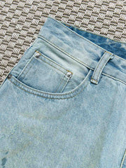 スプラッシュペイント ストレートデニムパンツ