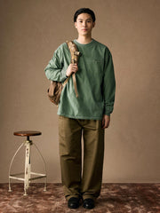 染洗ヴィンテージ加工 長袖Tシャツ