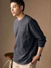 染洗ヴィンテージ加工 長袖Tシャツ