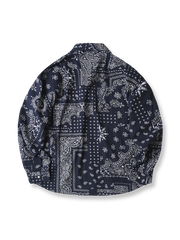 製品画像: レトロ ペイズリー柄 シアサッカーシャツ
詳細画像: ペイズリー柄 シアサッカーシャツのディテール