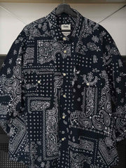 レトロ ペイズリー柄シャツ