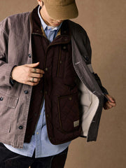 ヴィンテージウォッシュ ノーカラー フィッシングジャケット