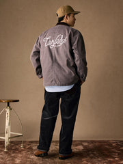 モデルが着用したヴィンテージフィッシングジャケットのスタイリング例