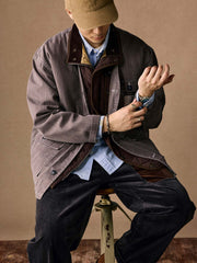 ヴィンテージウォッシュ ノーカラー フィッシングジャケット