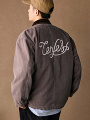 ヴィンテージウォッシュ ノーカラー フィッシングジャケット
