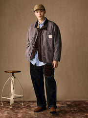 ノーカラーフィッシングジャケットのディテール