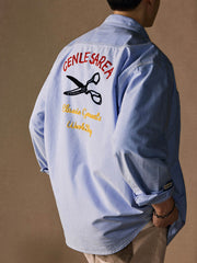 ツール刺繍 ワーク オックスフォードシャツ