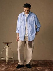 ツール刺繍 ワーク オックスフォードシャツ