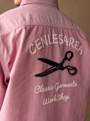 ツール刺繍 ワーク オックスフォードシャツ