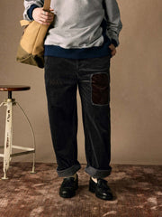 ヴィンテージ コーデュロイパッチ ストレートパンツ